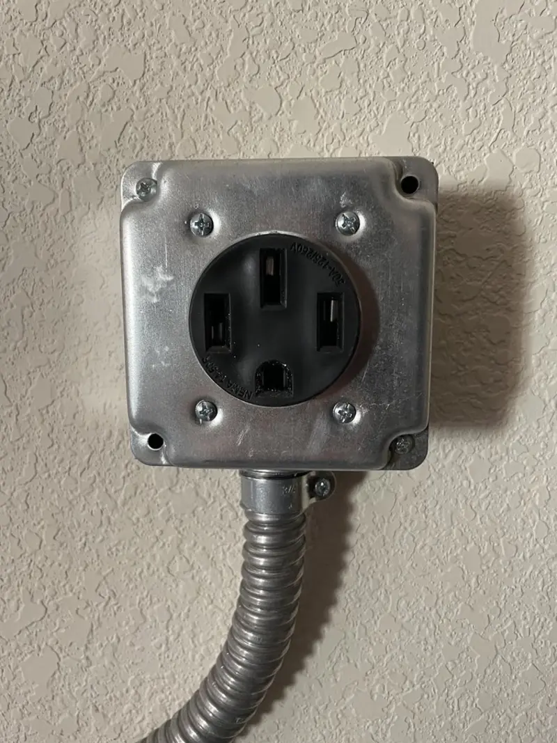 NEMA 14-50 outlet installed for Electrical Panel Upgrade in Strawberry